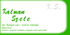 kalman szele business card